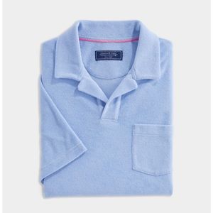 Vineyard Vines Blue Terry Cloth Polo and Matching Shorts Set size XS